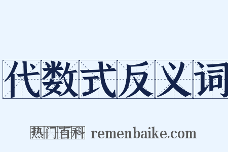 代数式反义词是什么意思的图片